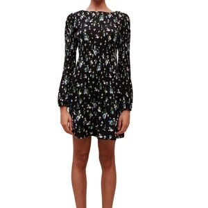 Maje Rockineta Floral Print Long Sleeve Dress - size 36